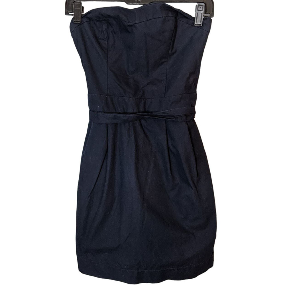 Abercrombie and Fitch Dress Ribbed Sleeveless Navy Blue M Summer Preppy Costal